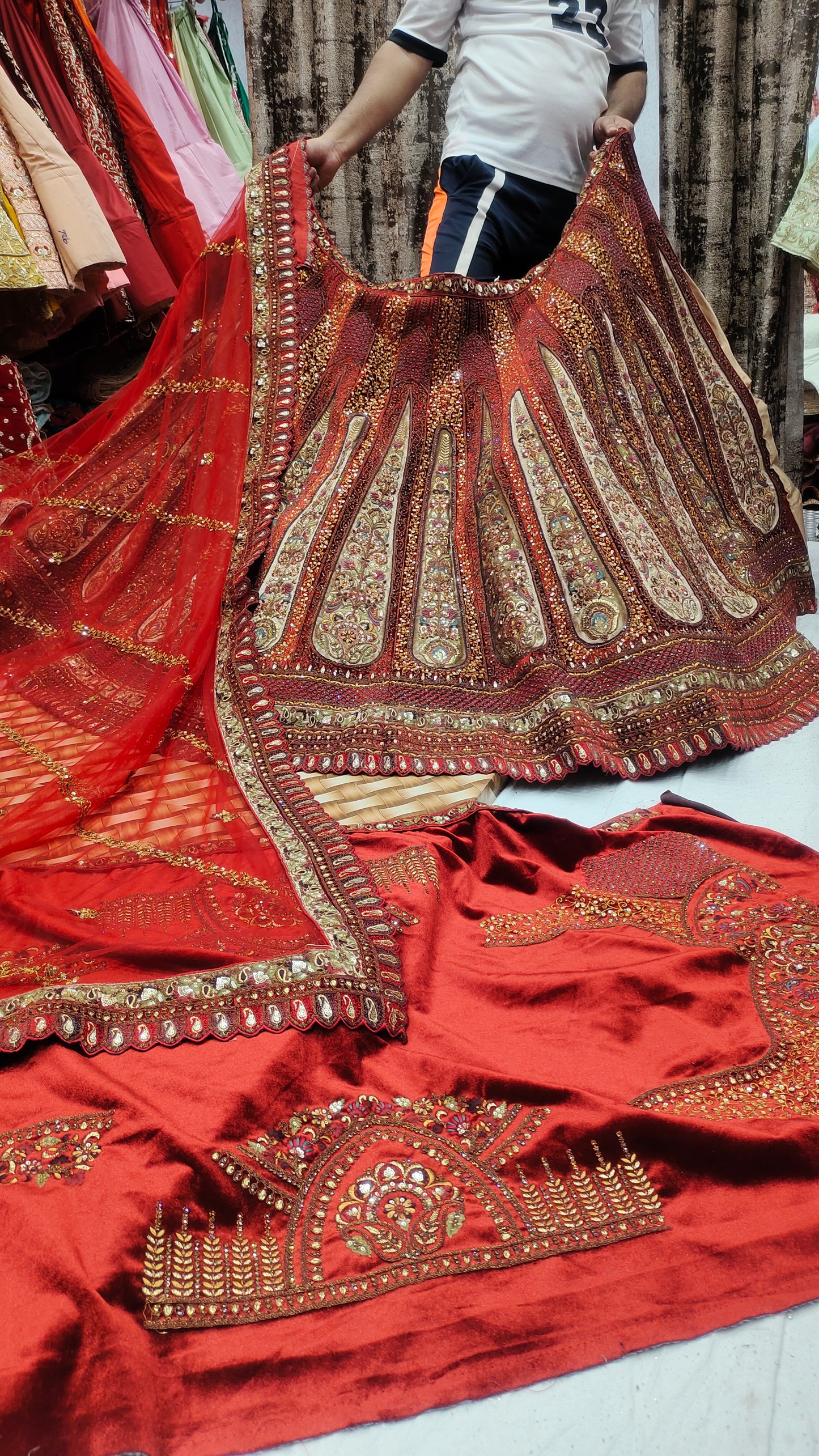 Heavy Bridal Maroon Lehenga