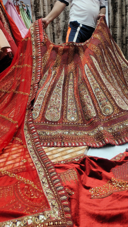 Heavy Bridal Maroon Lehenga