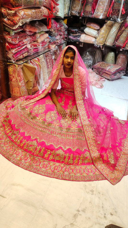 WOW Rani pink LEHENGA