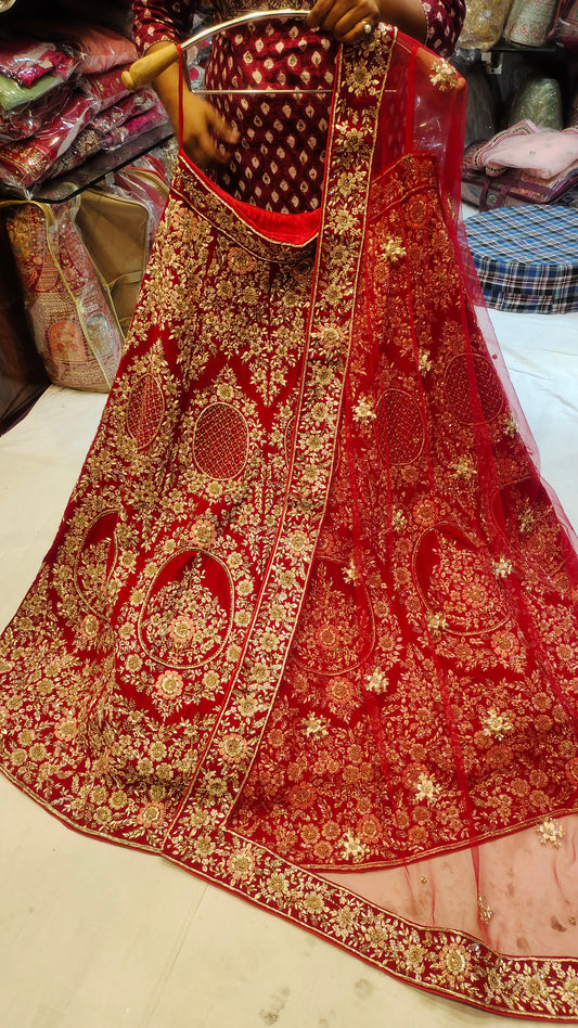 LEHENGA DE NOVIA ROJA