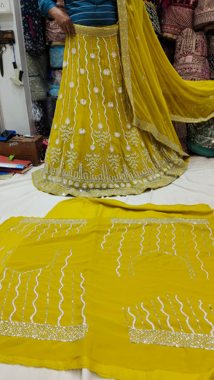 Haldi mehendi Lehenga