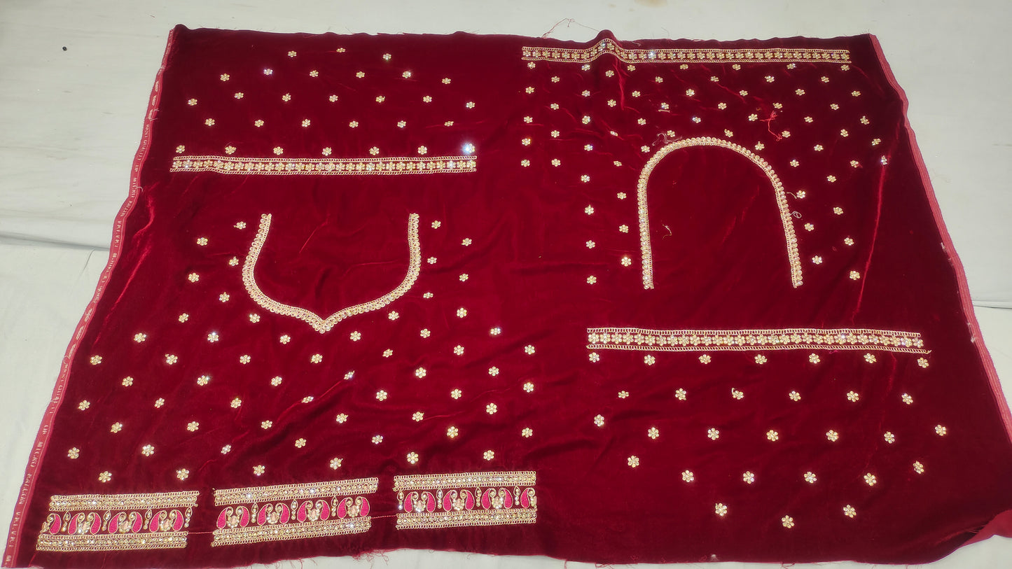 Bridal Maroon DOli barat LEHENGA