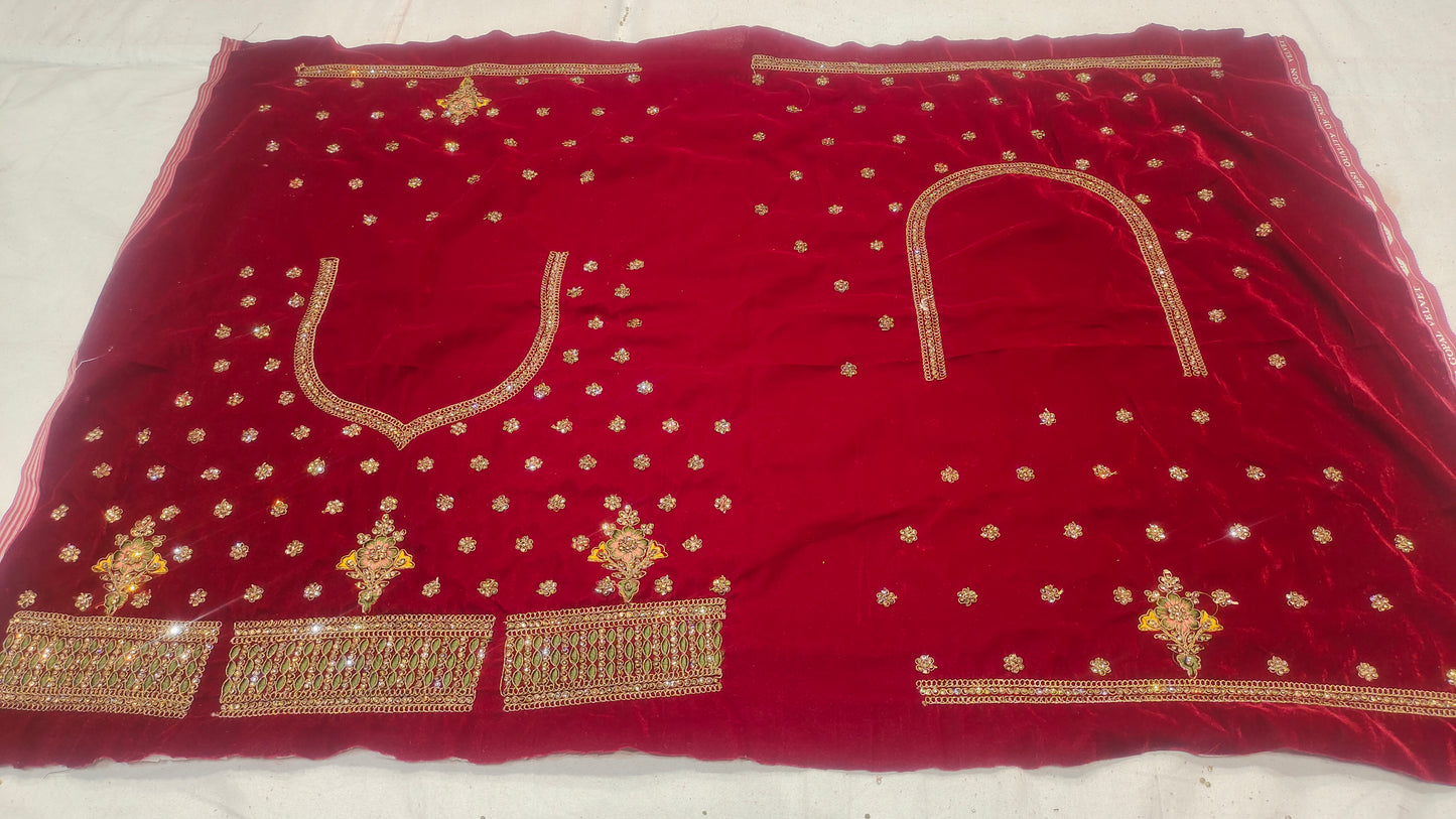 Amazing Red maroon bridal Lehenga