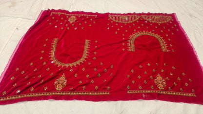 Beautiful red pink cherry Bridal Lehenga