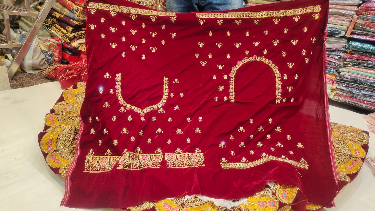 Cut work Bridal royal Lehenga