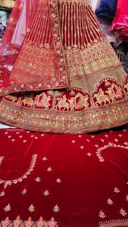 Amazing red doli barat Lehenga