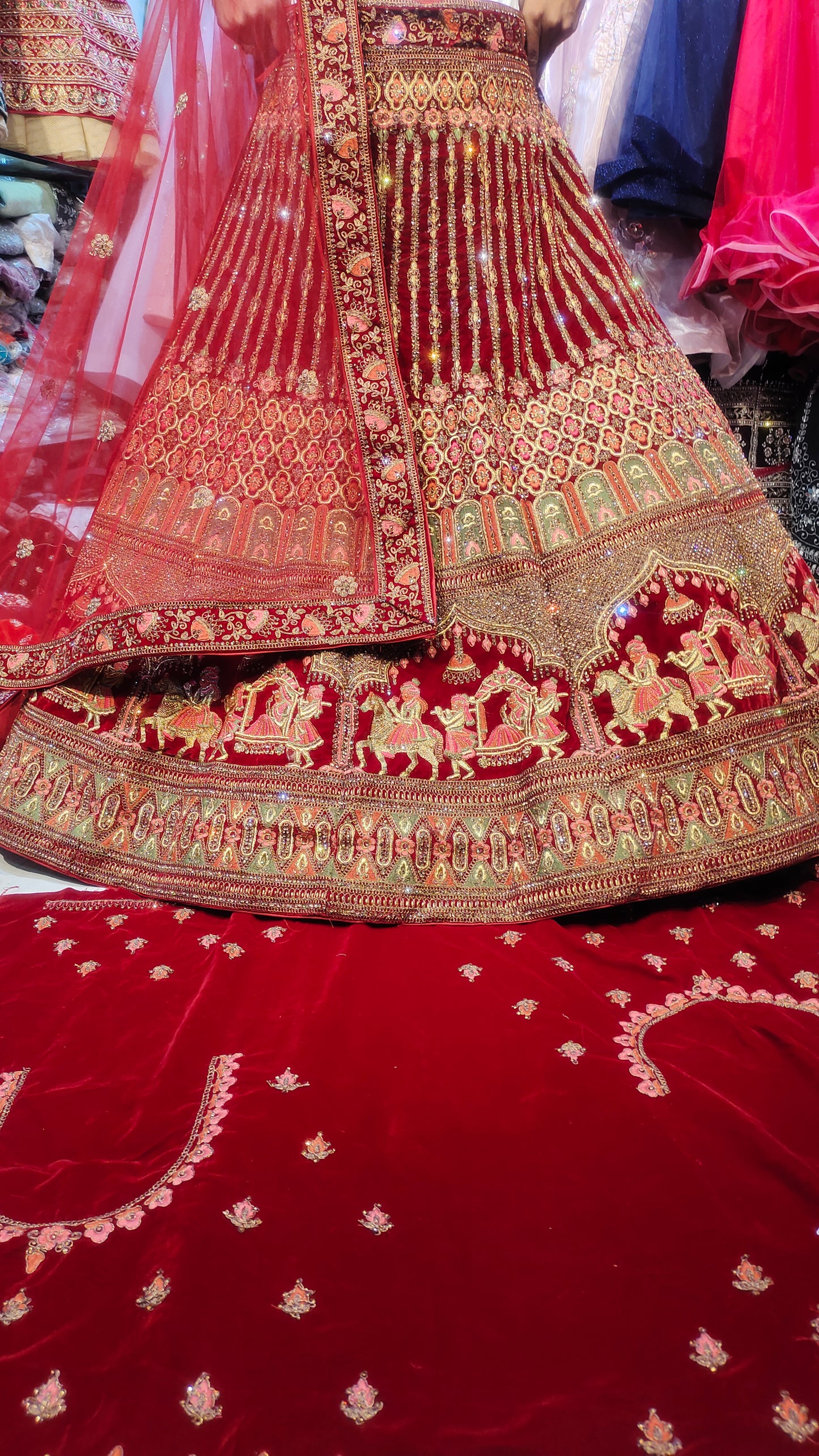 Amazing red doli barat Lehenga