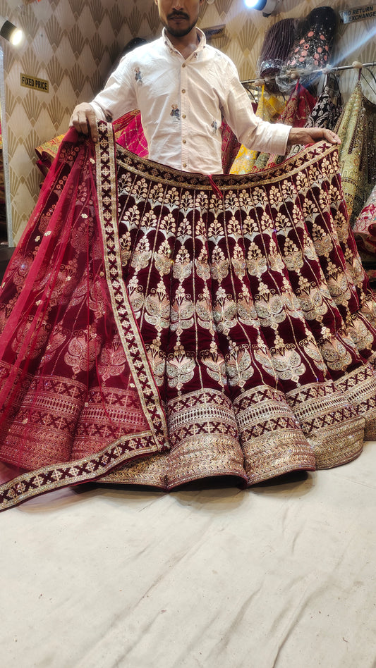 Lehenga Sabya para baile de novia