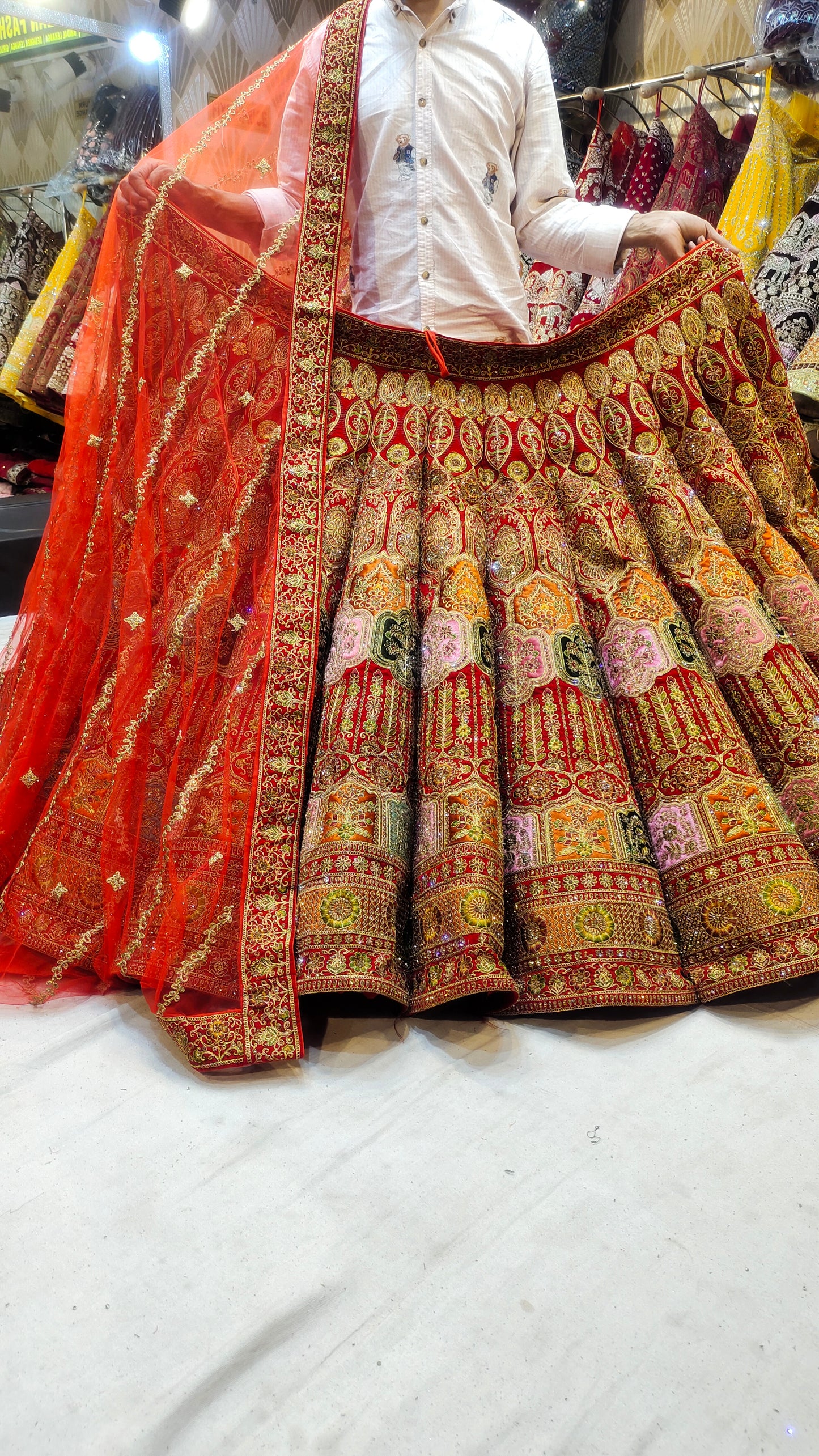 Multi Color Ball Bridal Lehenga