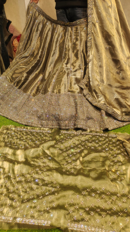 Haldi Mehendi Special Micro Velvet Lehenga