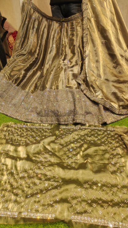 Haldi Mehendi Special Micro Velvet Lehenga