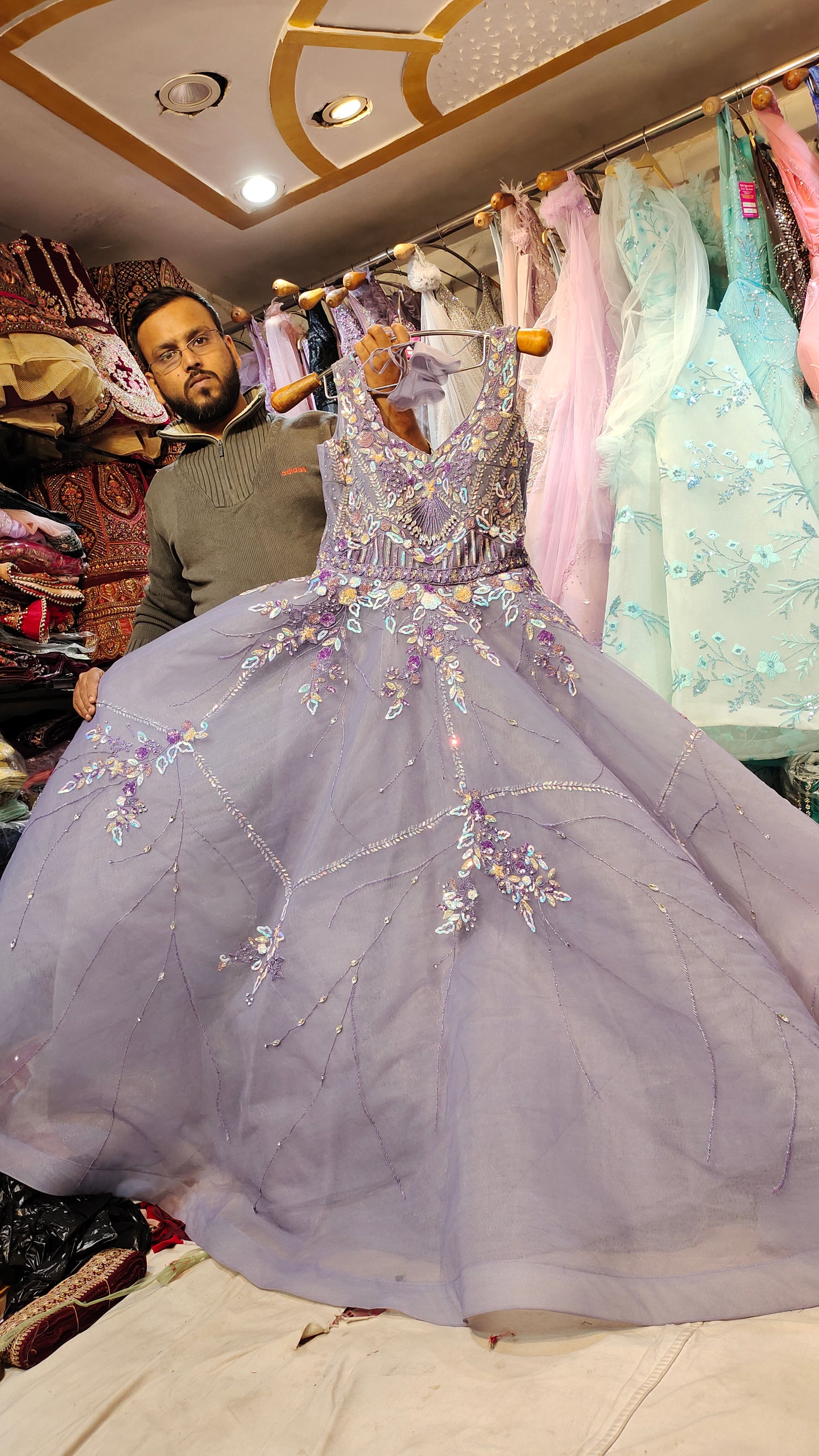 Baby purple pink Dress gown