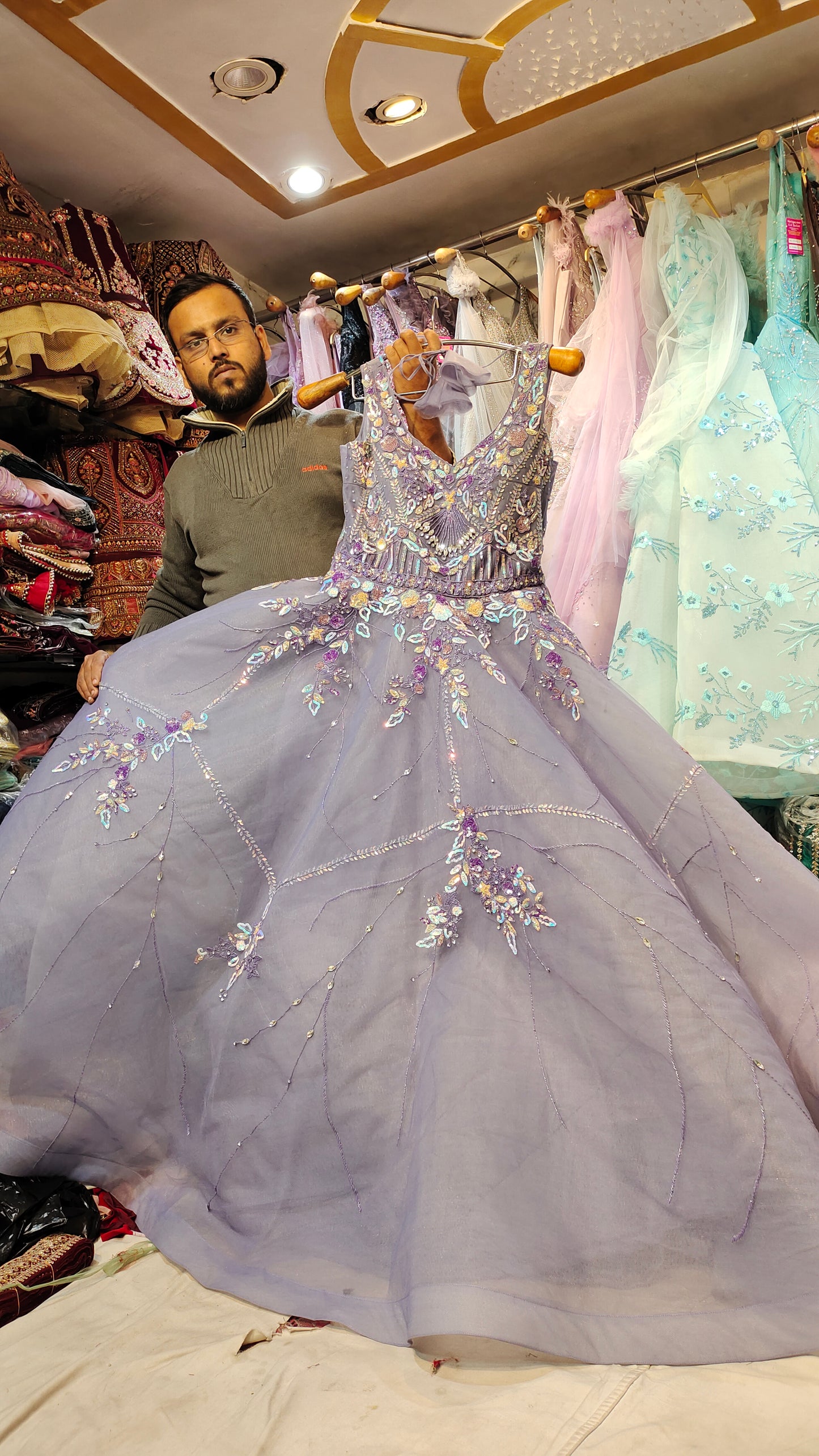 Baby purple pink Dress gown