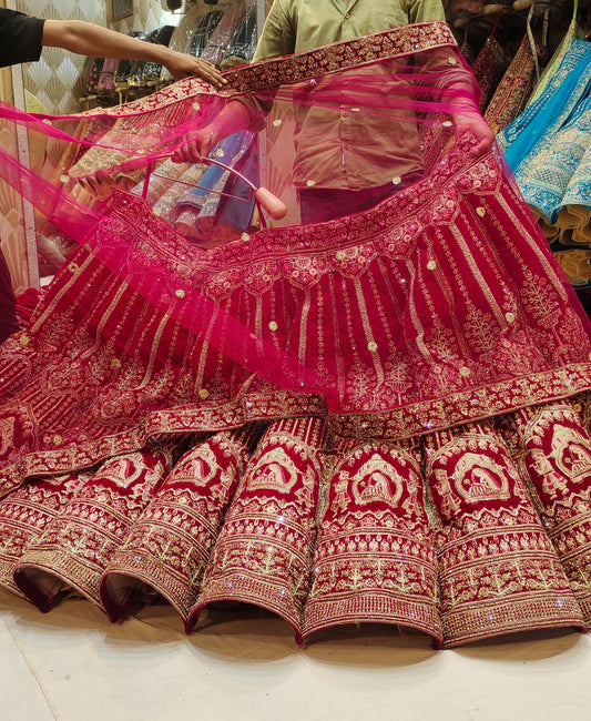 Lehenga Doli Barat roja