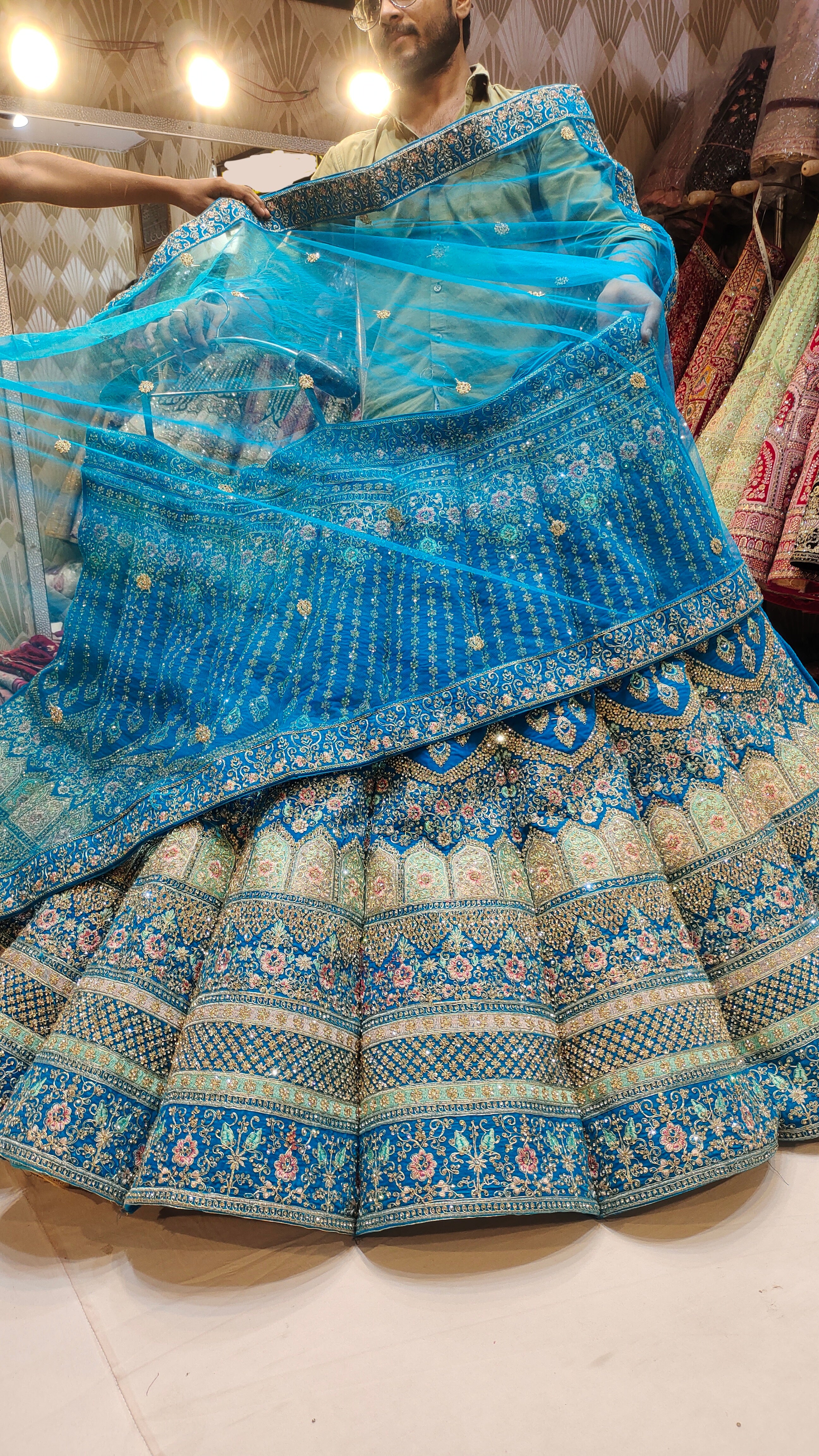 Jhumka lehenga deals