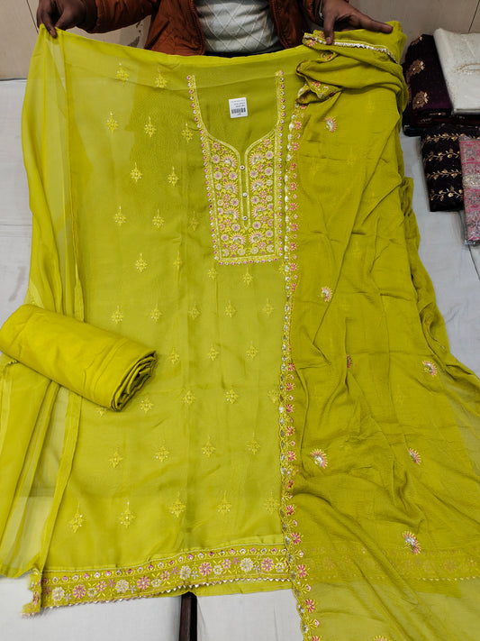 Heavy booty Haldi stylish Suit