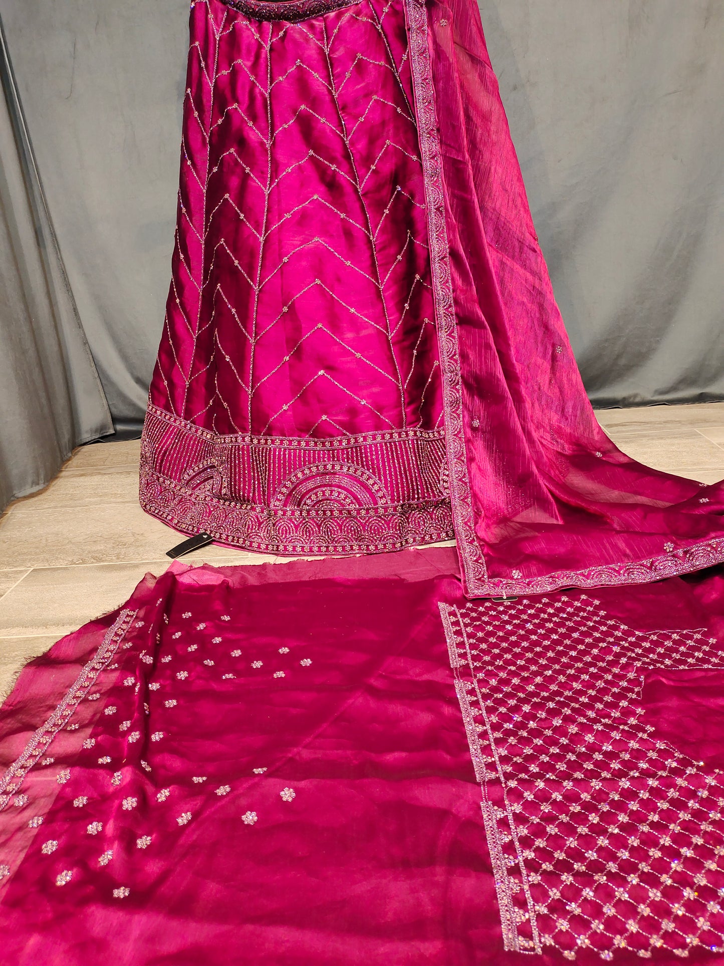 Superb red pink Lehenga