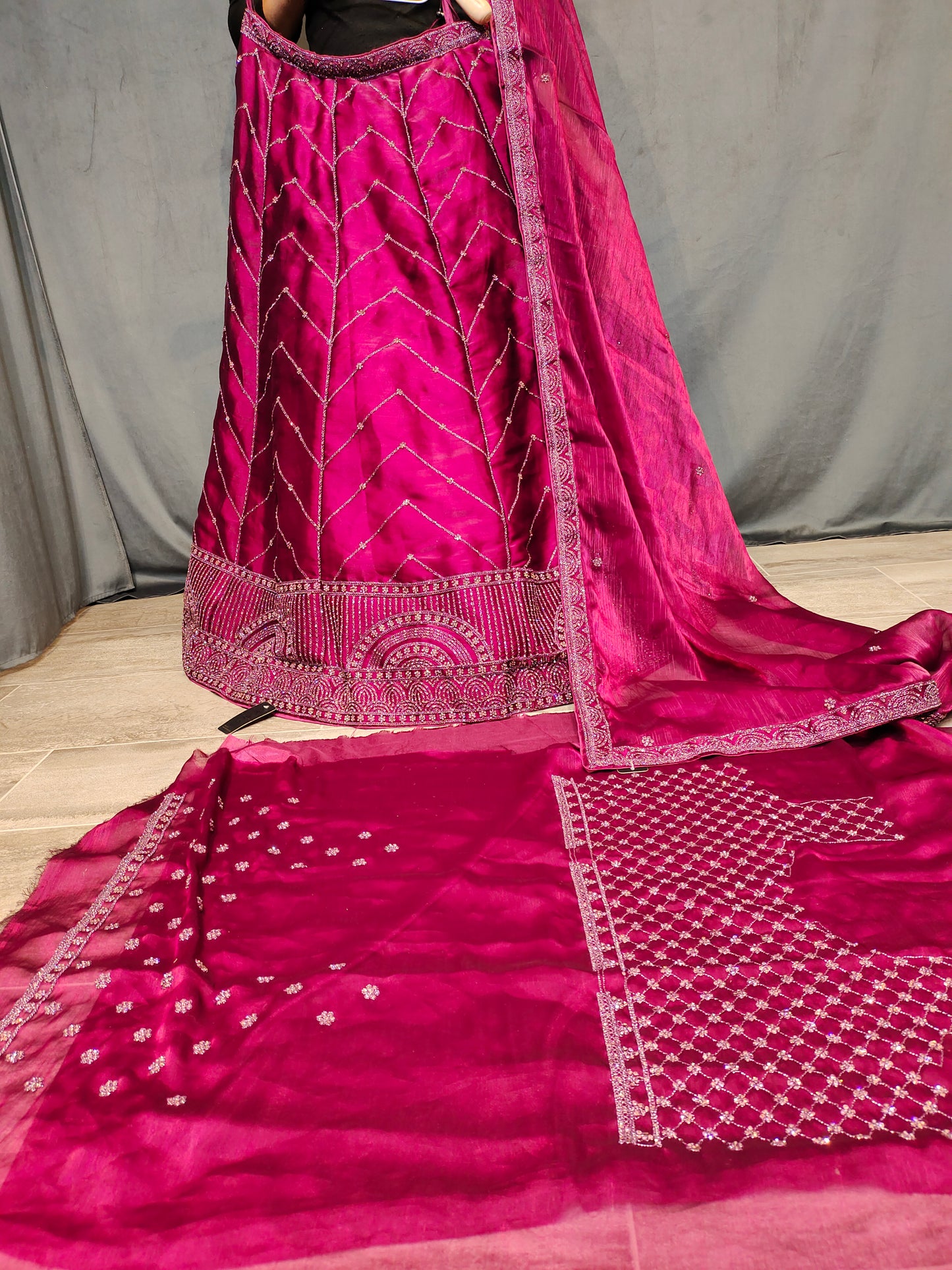 Superb red pink Lehenga