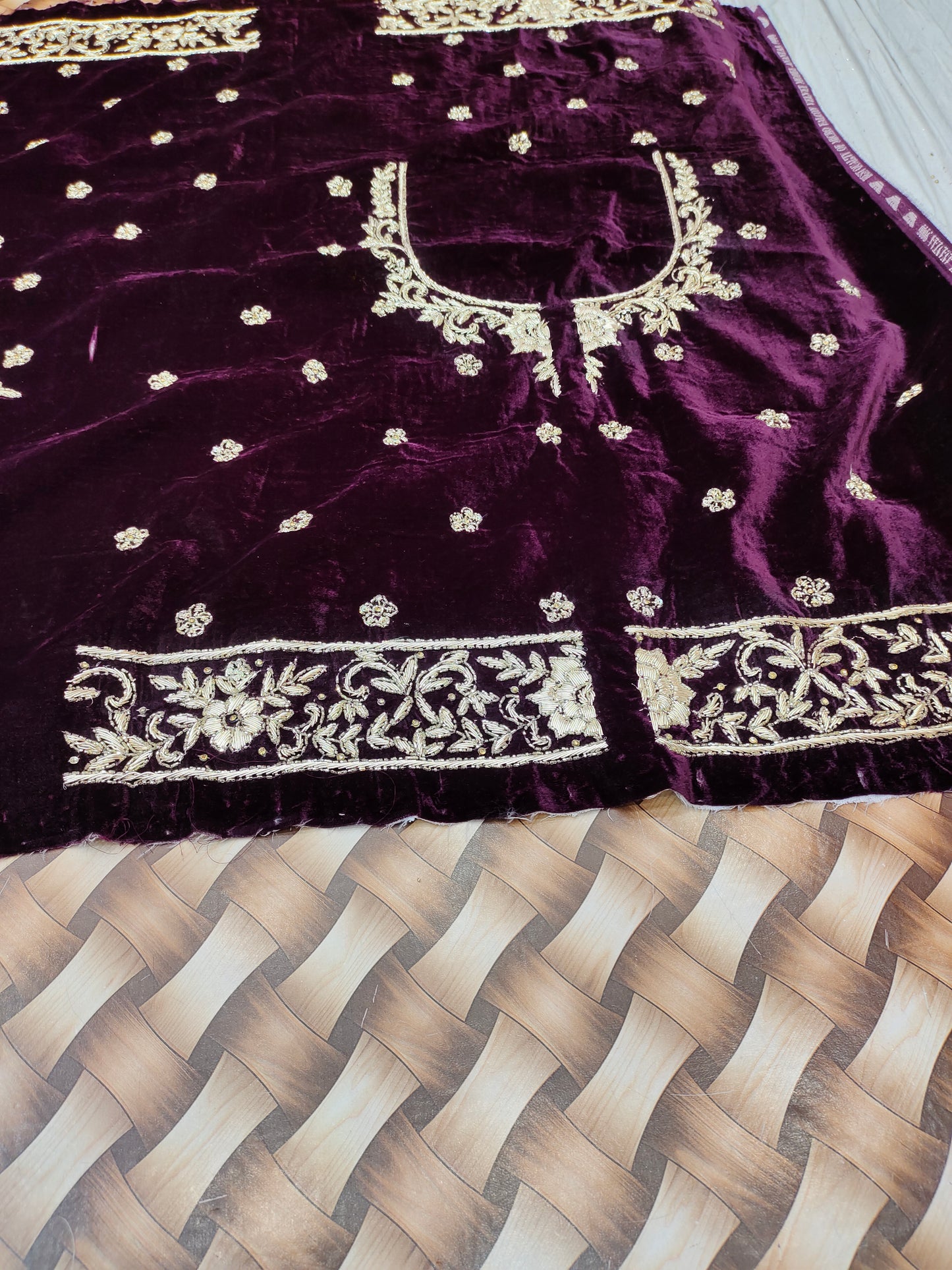 Designer Heavy Handwork violet purpule Lehenga