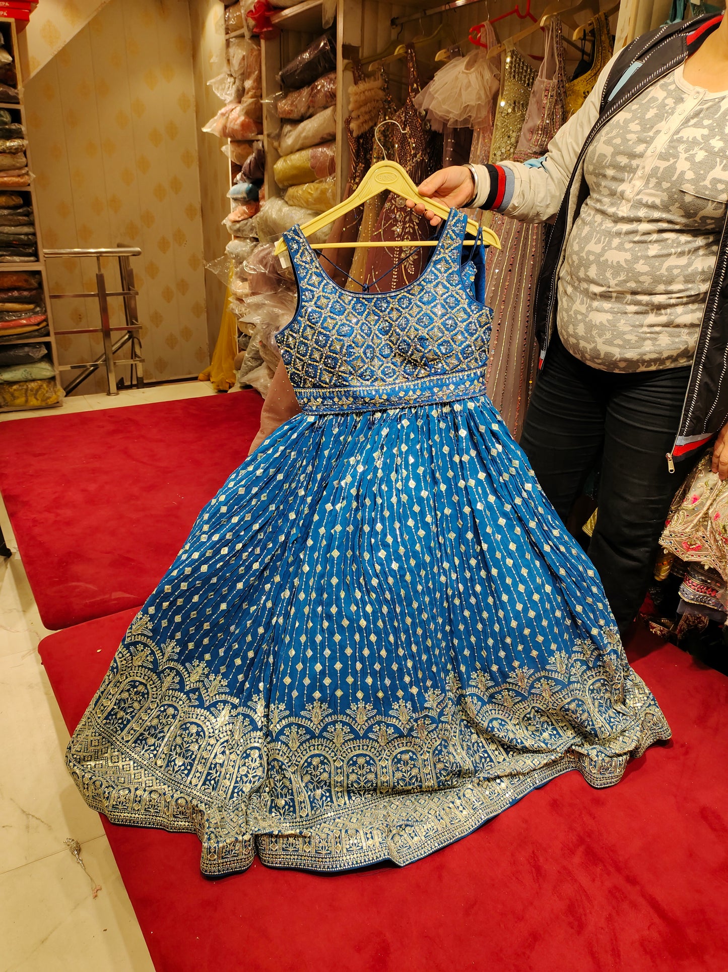 Girlish sky Blue lehenga