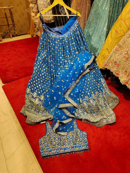 Girlish sky Blue lehenga