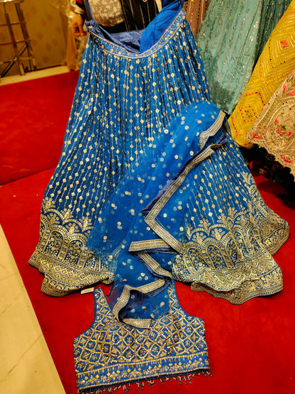 Girlish sky Blue lehenga