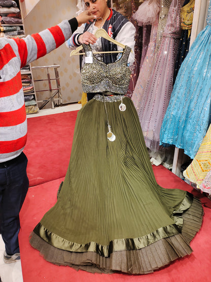 Stylish green Lehenga