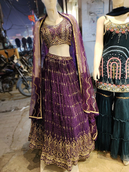 Lovely Purple violet Lehenga