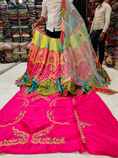 Gorgeous pink Green lehenga