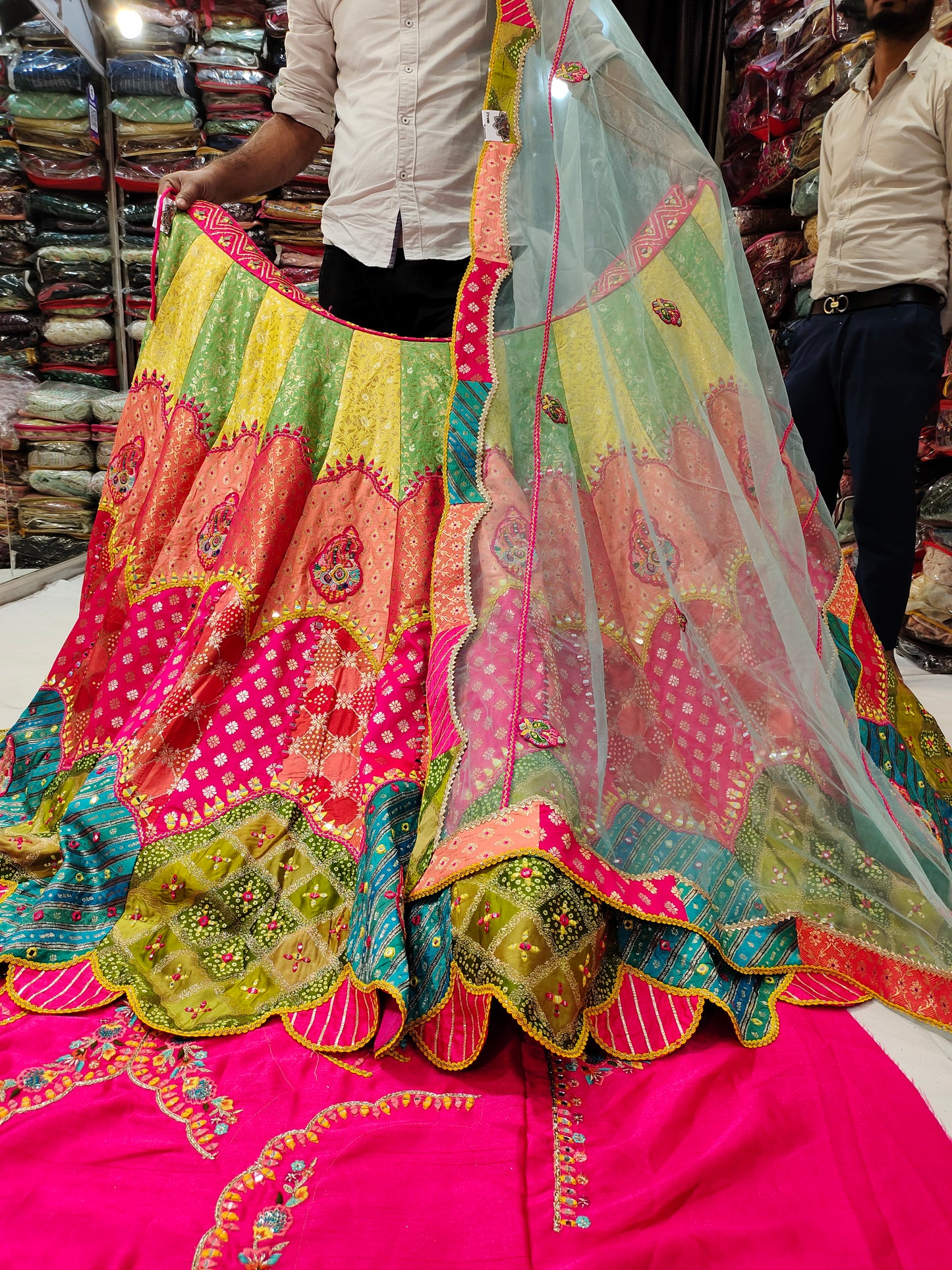 Gorgeous pink Green lehenga