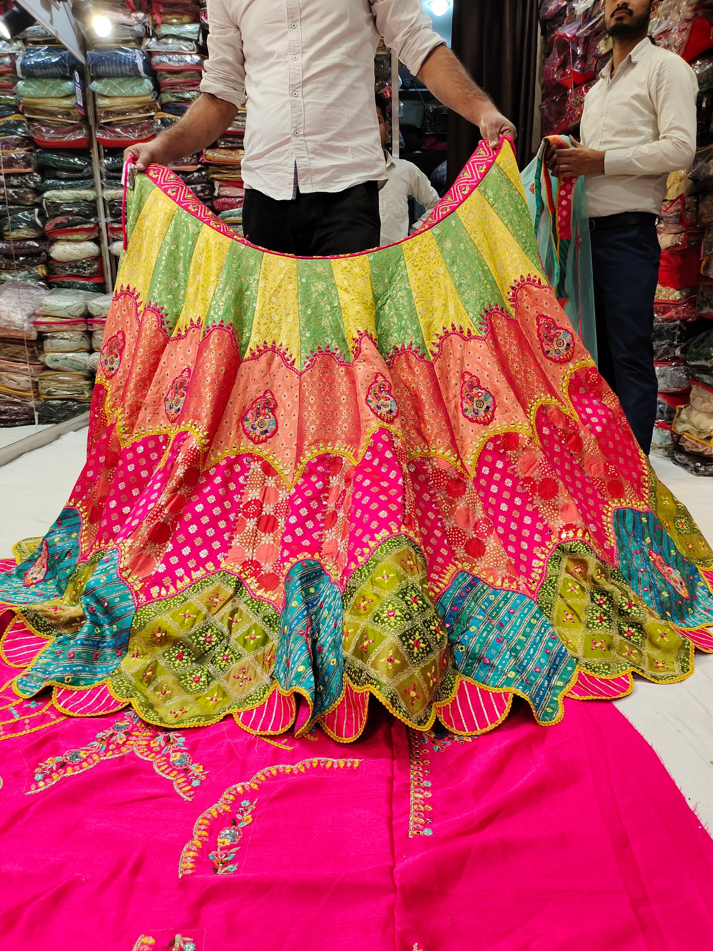 Gorgeous pink Green lehenga