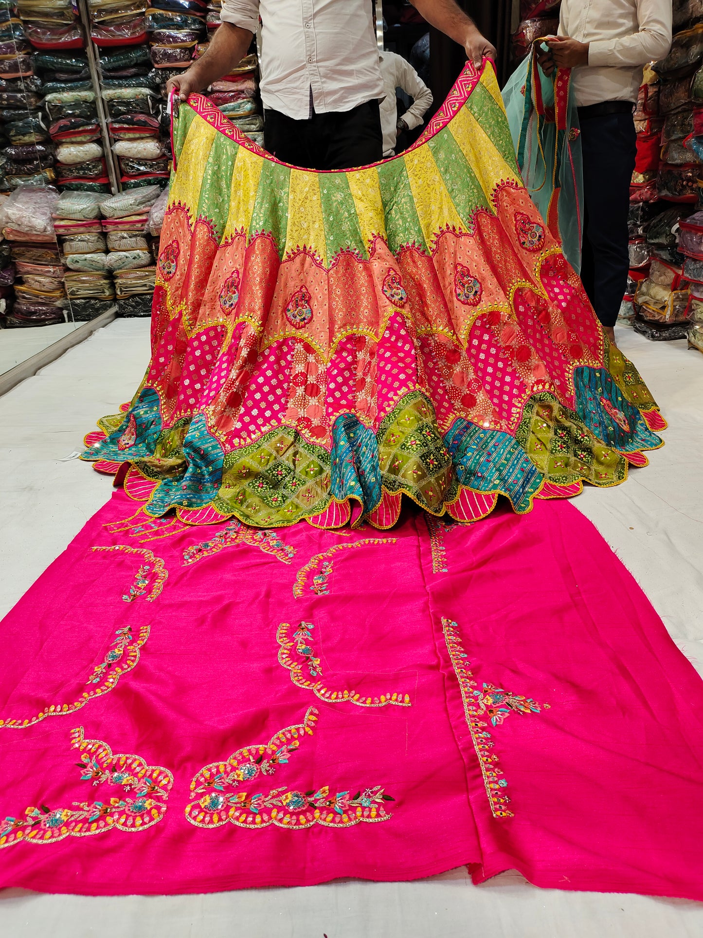 Gorgeous pink Green lehenga