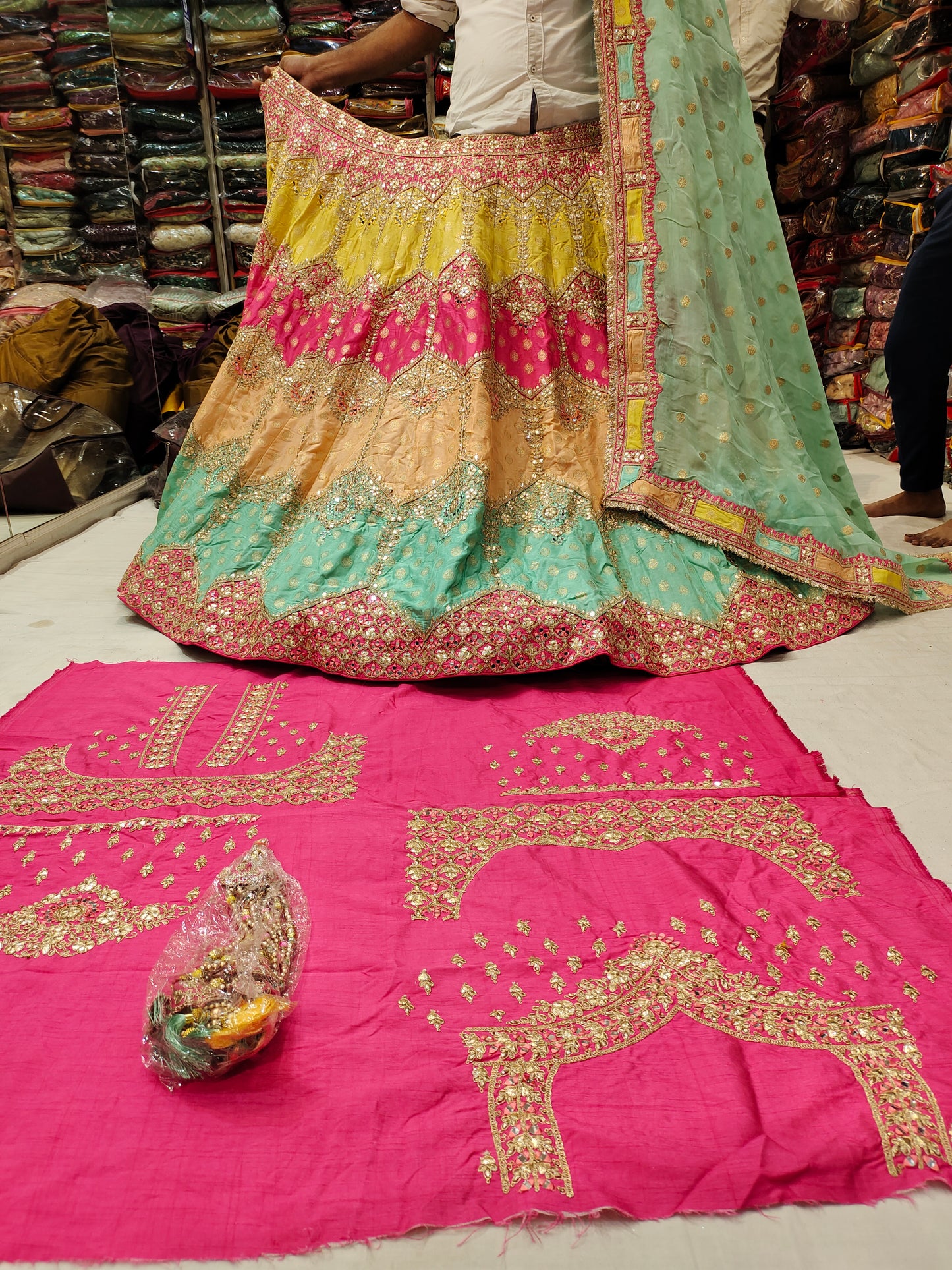 Gorgeous yellow Green lehenga