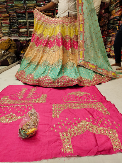 Gorgeous yellow Green lehenga