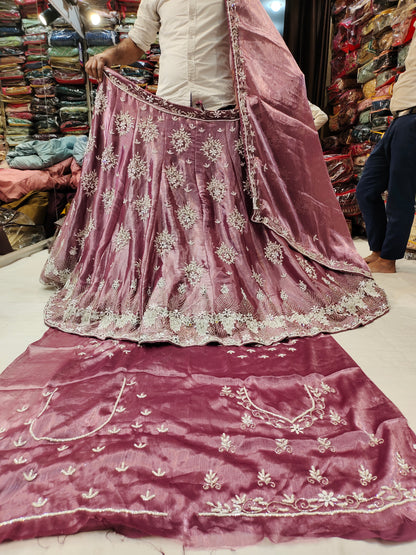 Fabulous Pink Handwork lehenga