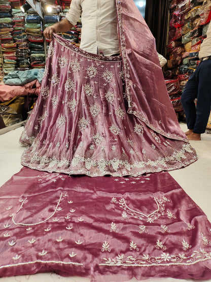 Fabulous Pink Handwork lehenga