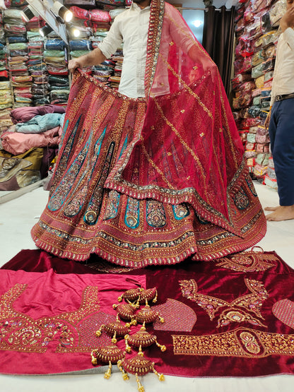 Lovely pink peach lehenga