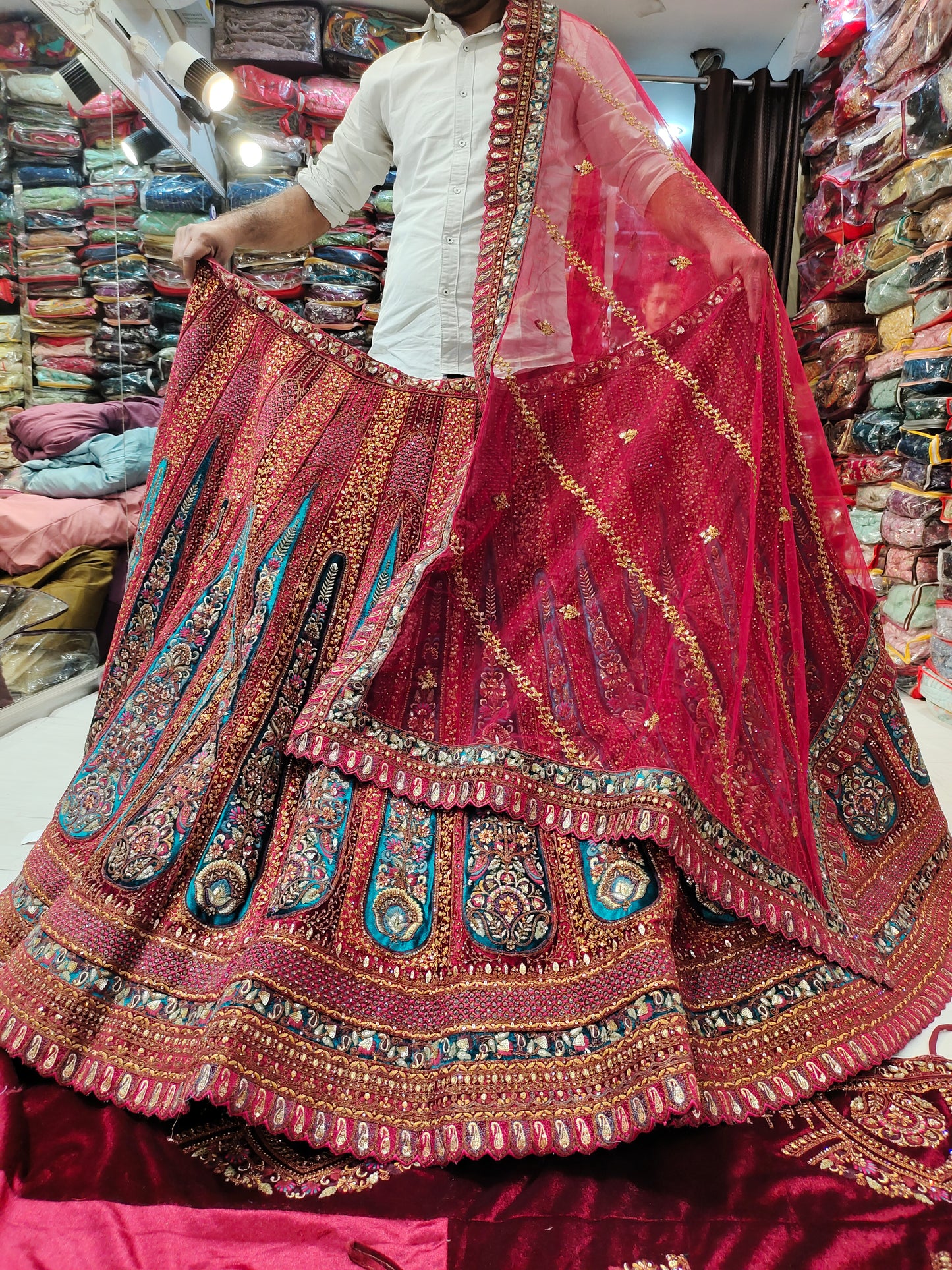 Lovely pink peach lehenga