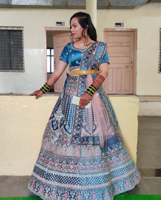 Sky Blue Amazing lehenga