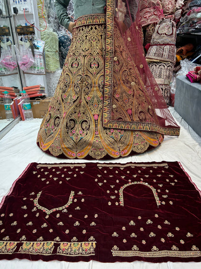 Maroon Bridal Lehenga