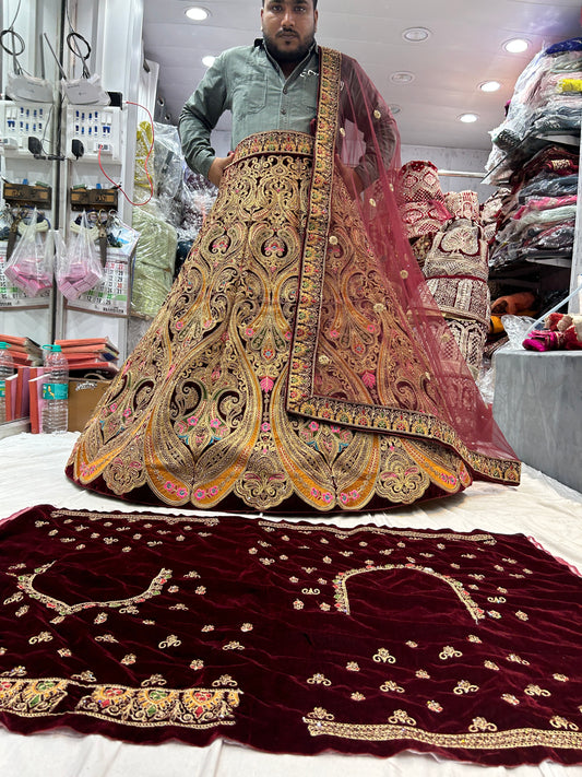 Maroon Bridal Lehenga