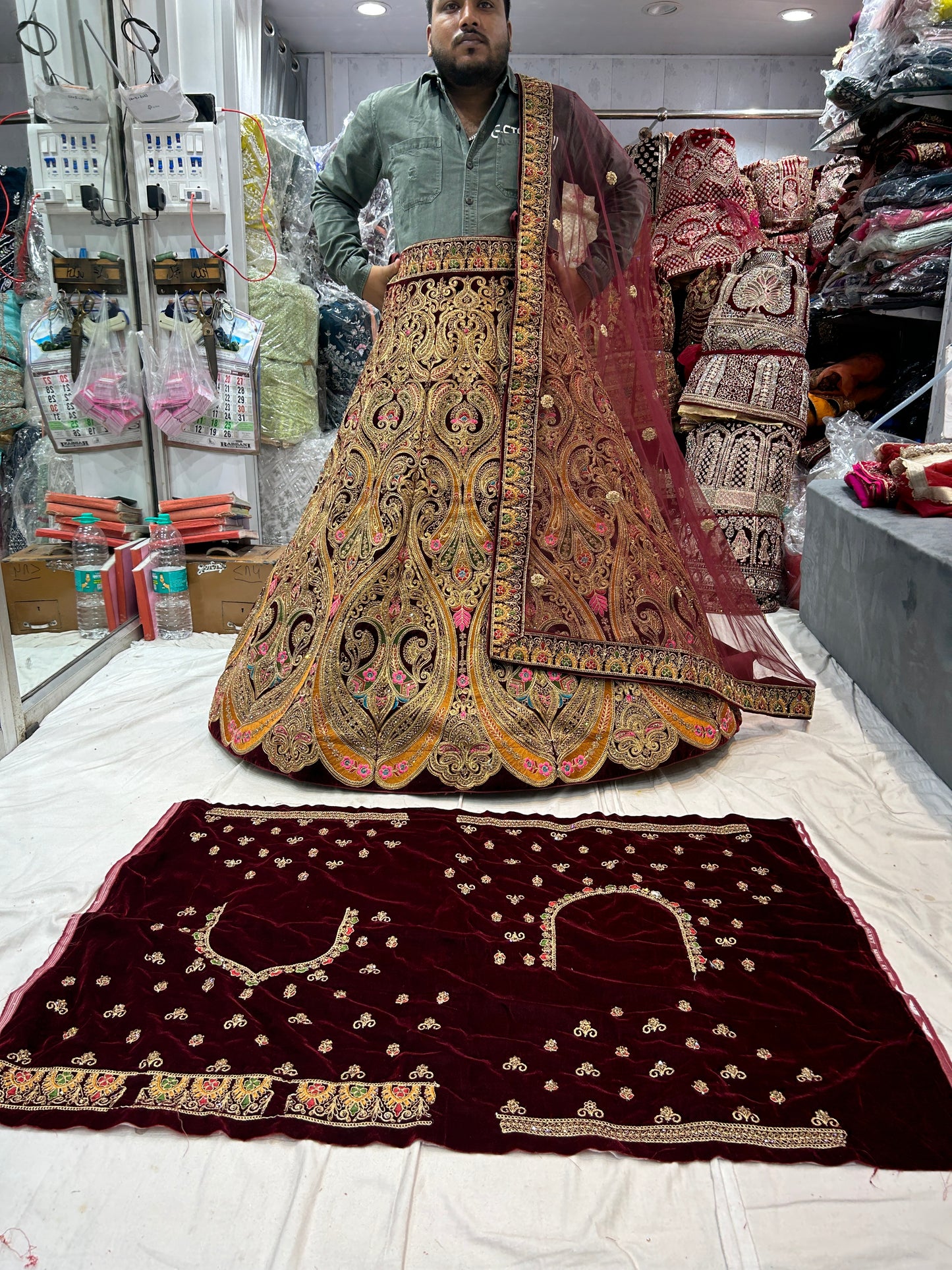 Maroon Bridal Lehenga