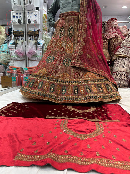 Maroon Bridal Lehenga