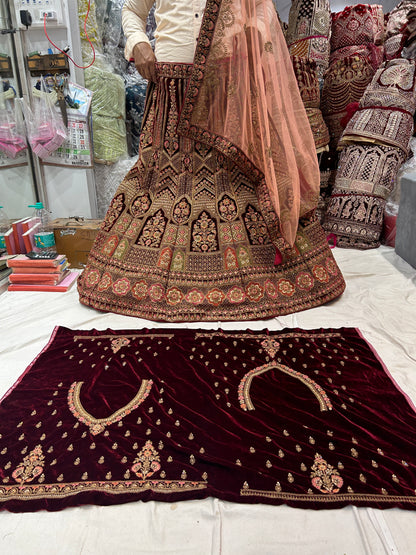 Maroon Bridal Lehenga