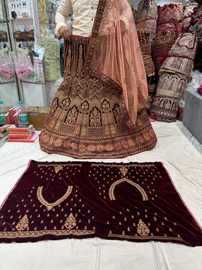 Maroon Bridal Lehenga