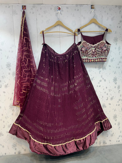 Fabulous Maroon Lehenga