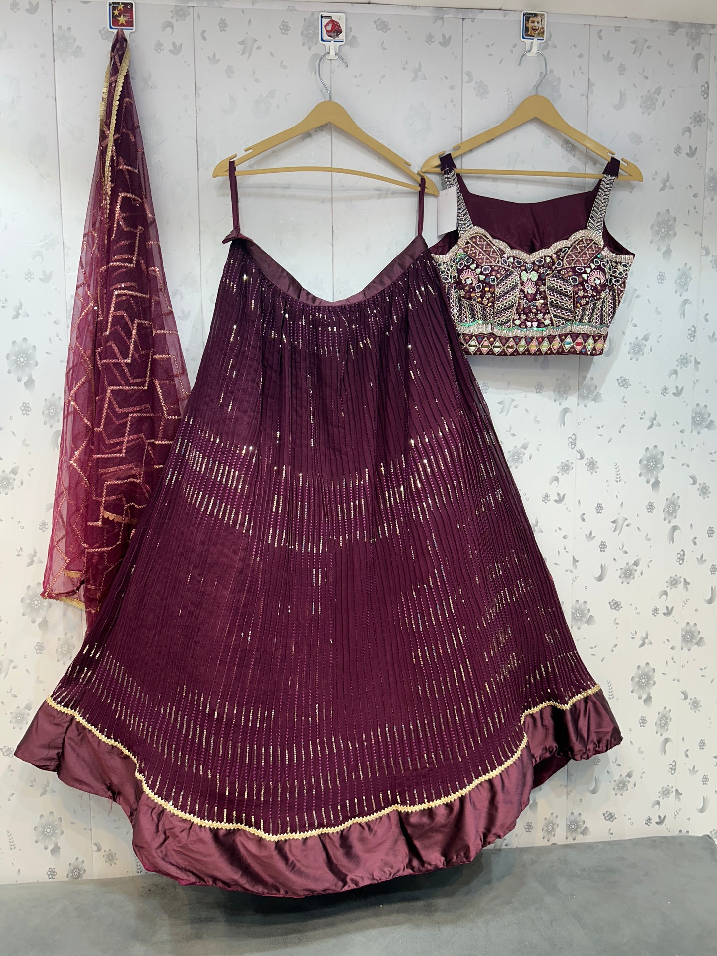 Fabulous Maroon Lehenga