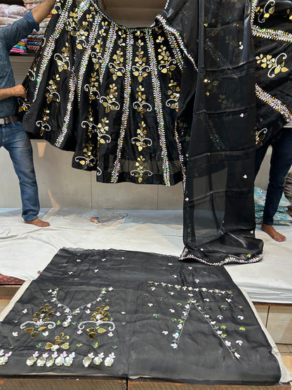 Stylish black PDP Lehenga