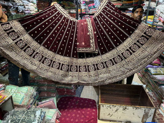 AMAZING MAROON LEHENGA CHOLI