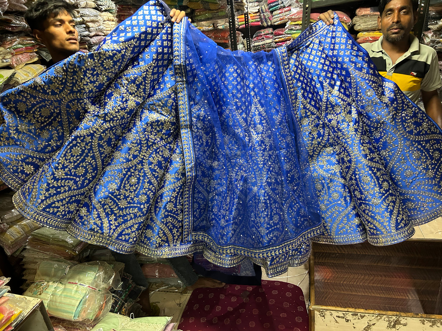 Designer blue ball sparkling lehenga 🥰